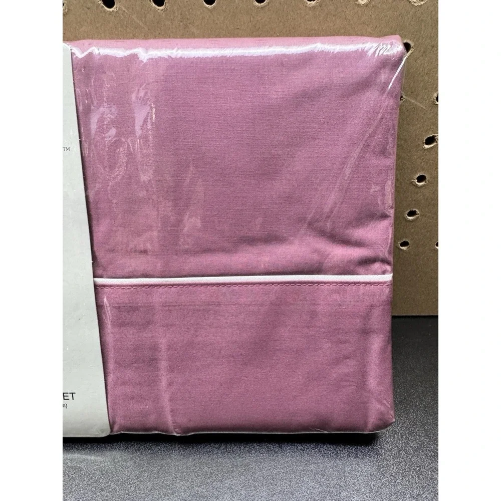 Vintage Cannon Color Classics Percale‎ Twin Flat Sheet Berry Pink USA New 1993